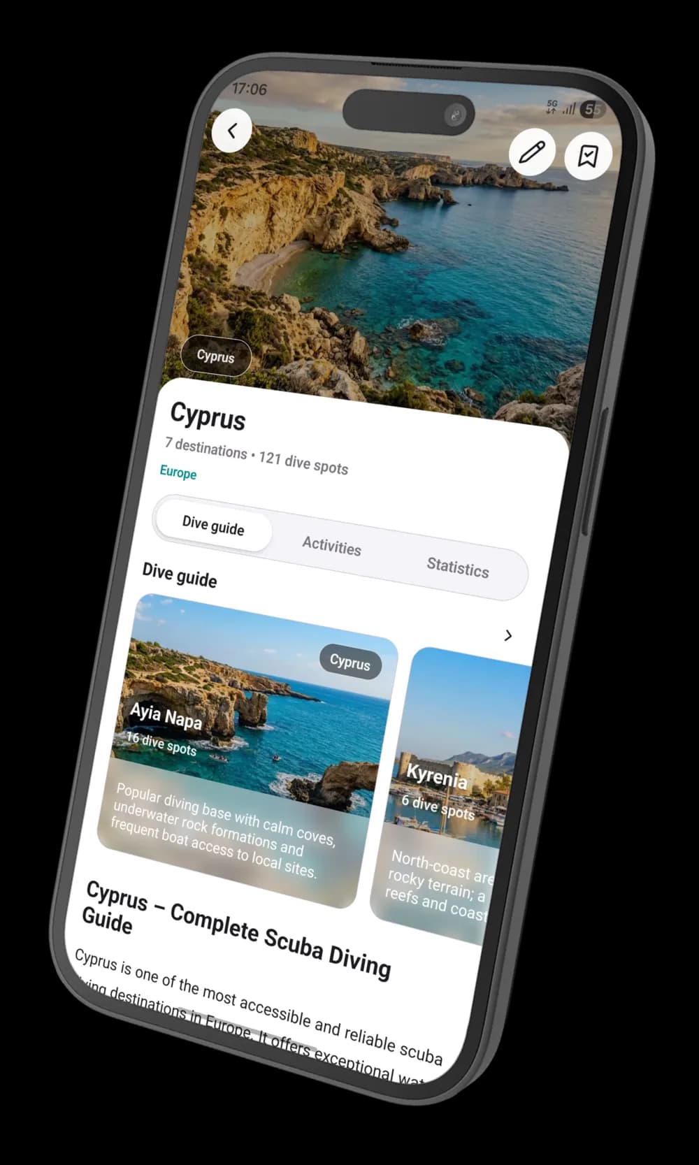 Scubbl app mockup